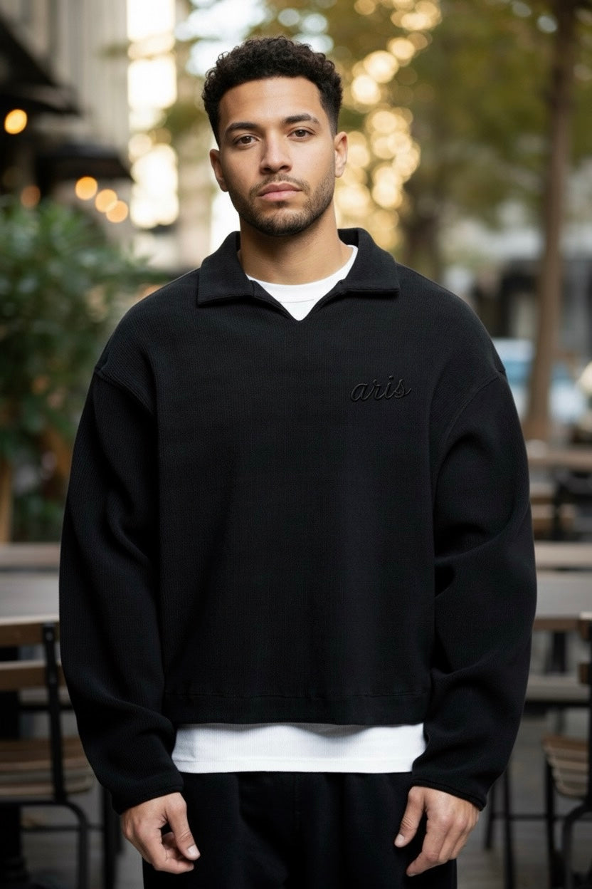 Black Collared Sweater